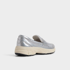 Aldo Loffy in Silver - Loafer, Jogger sole Silver