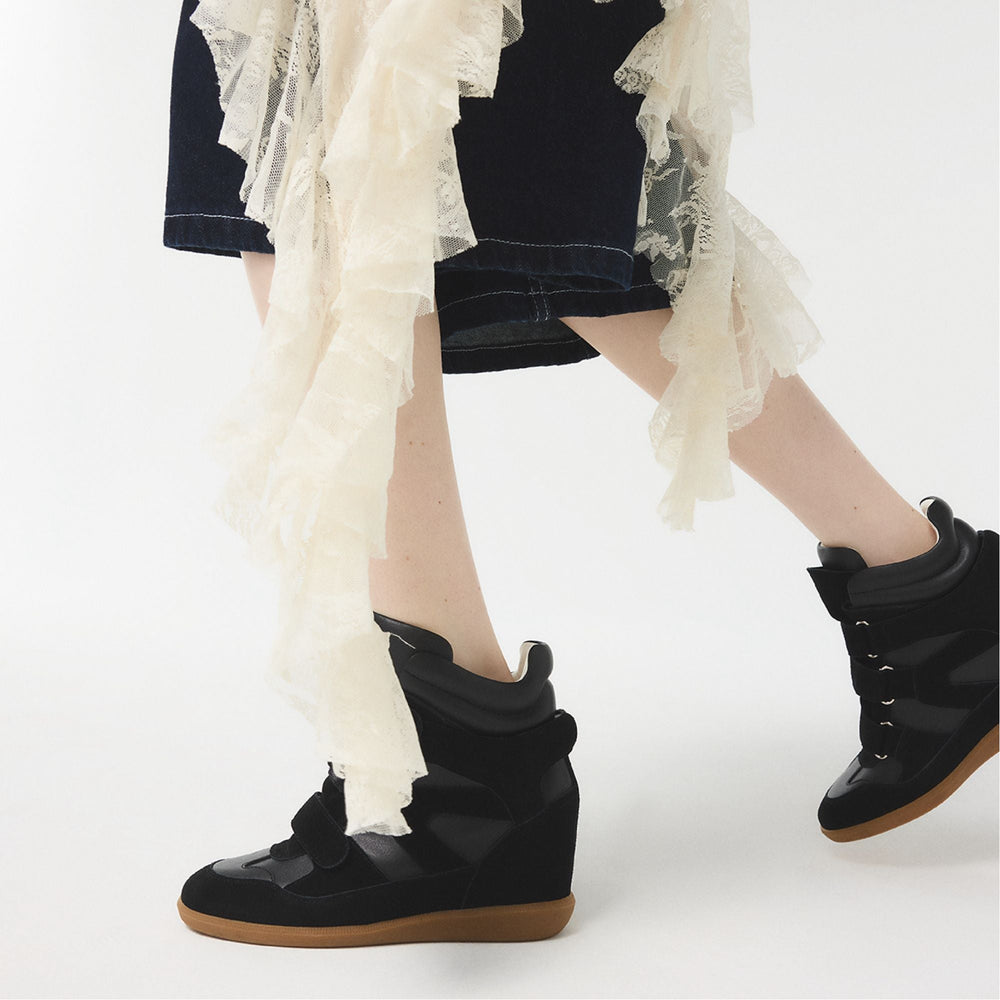 Aldo Bellissamo in Black - Wedge sneaker, Wedge heel Black