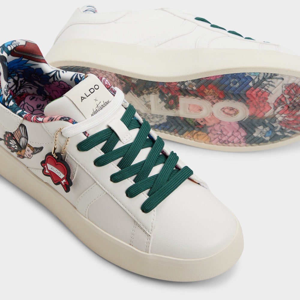 Aldo Whatisadam in White Multi - Women's low top sneaker, Cup sole White multi