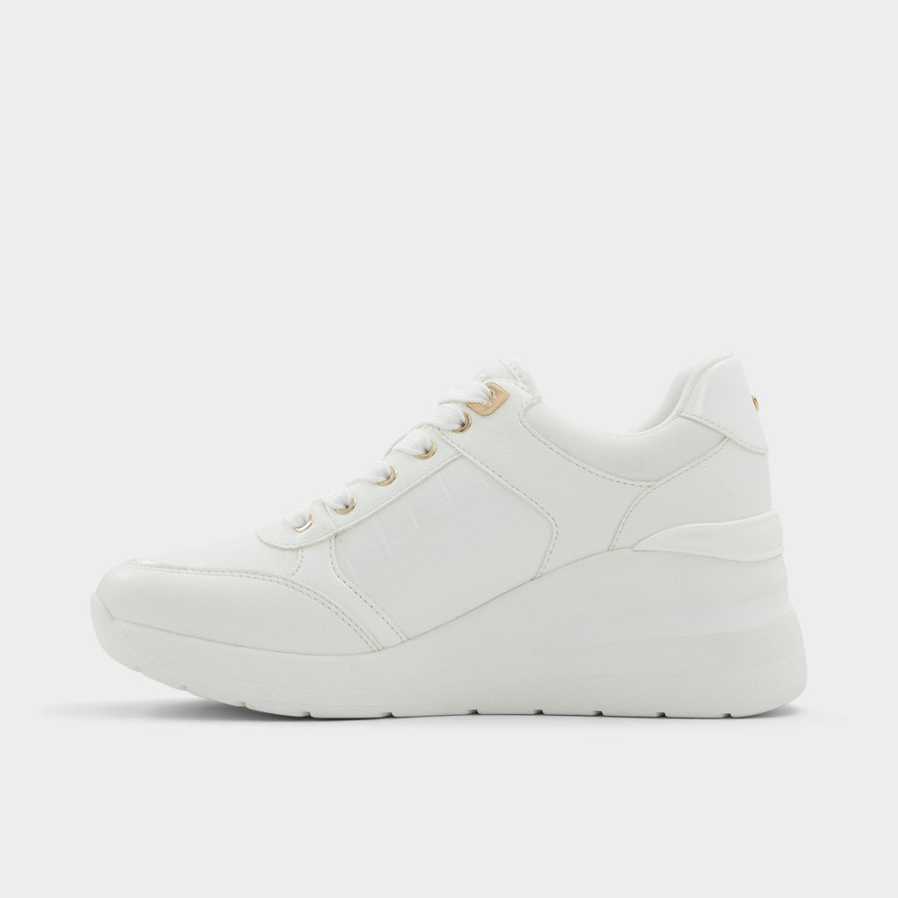 Aldo Iconistep White Overflow Women's Low top sneakers - Wedge sneaker, Wedge heel White overflow