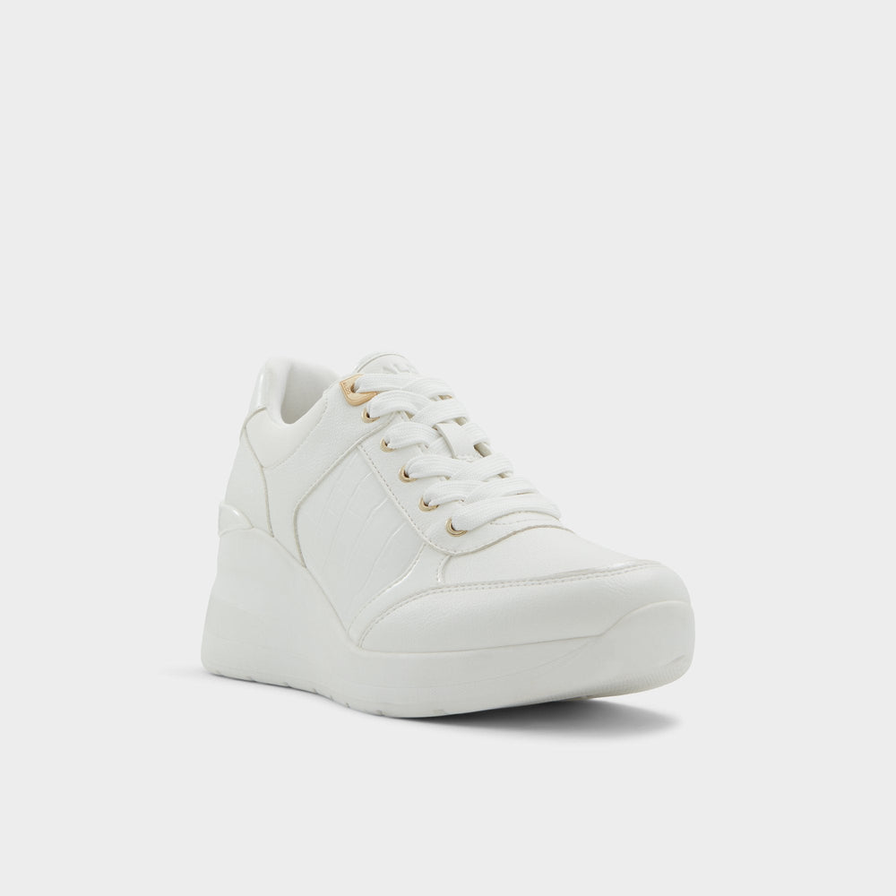 Aldo Iconistep White Overflow Women's Low top sneakers - Wedge sneaker, Wedge heel White overflow