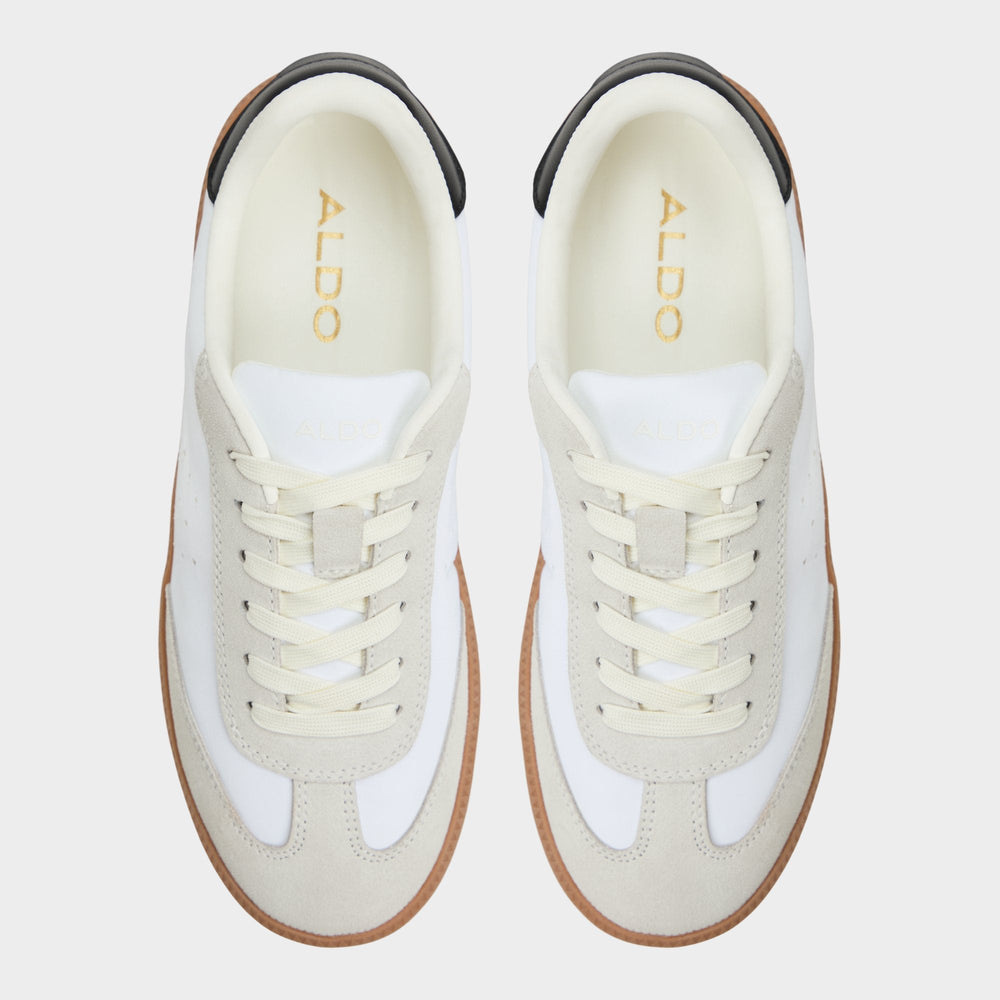 Aldo Clubstyle White/Black Women's Low top sneakers - Jogger sneaker, Jogger sole White/Black