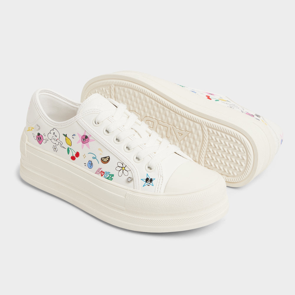 Aldo Rayes White/Multi Women's Low top sneakers - Sneaker, Platform White/Multi