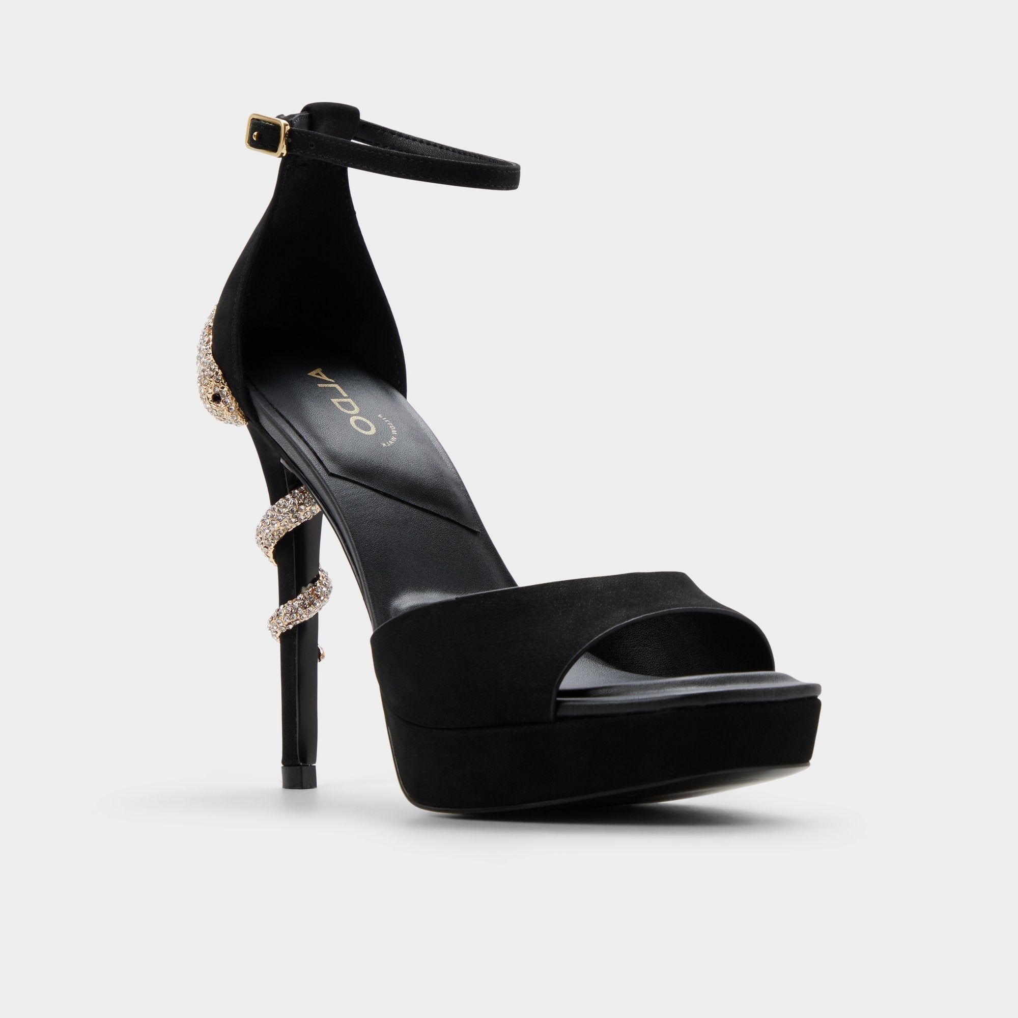 Aldo Medusa in Other Black 14266744 - Strappy heeled sandal, Platform Other black