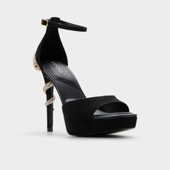 Aldo Medusa in Other Black 14266744 - Strappy heeled sandal, Platform Other black