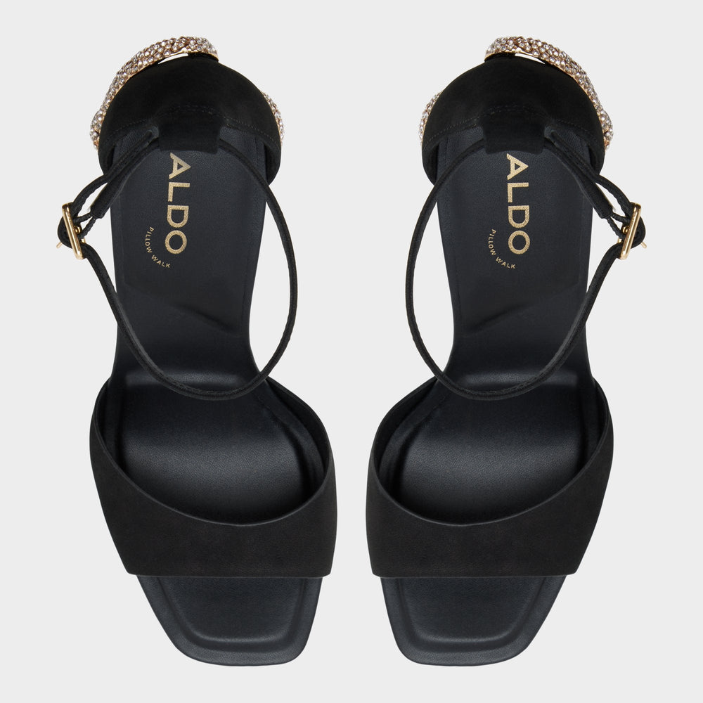 Aldo Medusa in Other Black 14266744 - Strappy heeled sandal, Platform Other black