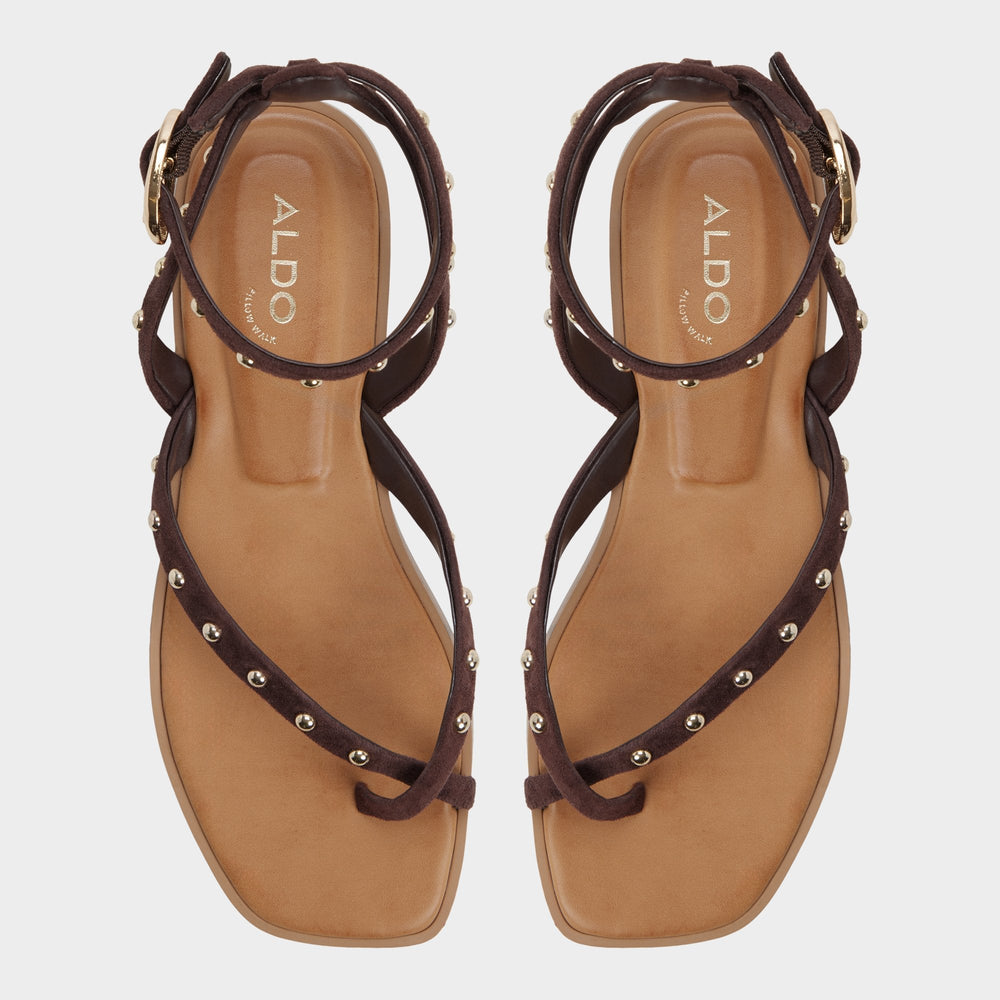 Aldo Daressi in Dark Brown - Flat sandal Dark brown