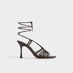 Aldo Curacao in Dark Brown - Strappy heeled sandal, Stiletto heel Dark brown