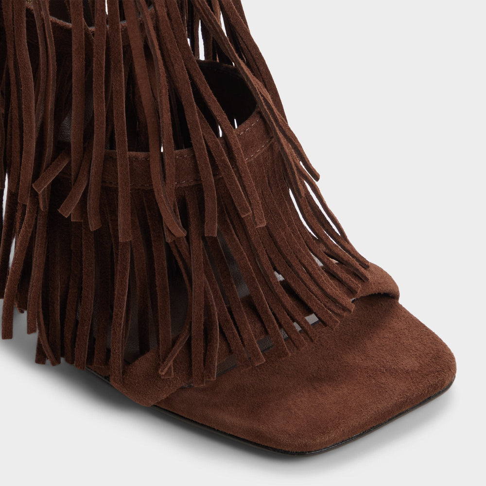 Aldo Nahana in Dark Brown - Strappy heeled sandal, Stiletto heel Dark brown