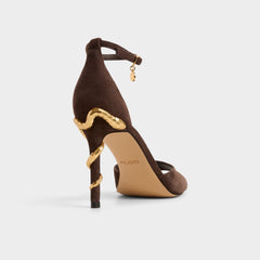 Aldo Medeza in Dark Brown - Strappy heeled sandal Dark brown