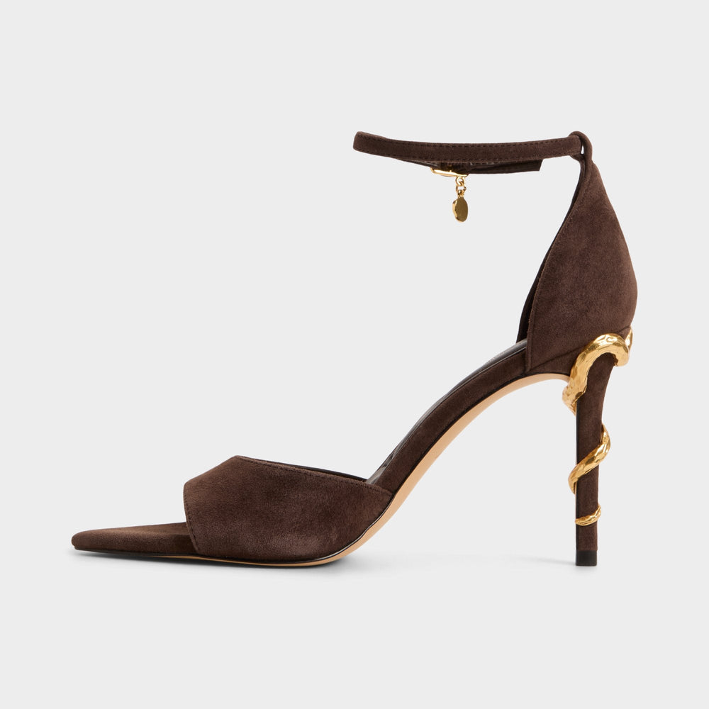 Aldo Medeza in Dark Brown - Strappy heeled sandal Dark brown
