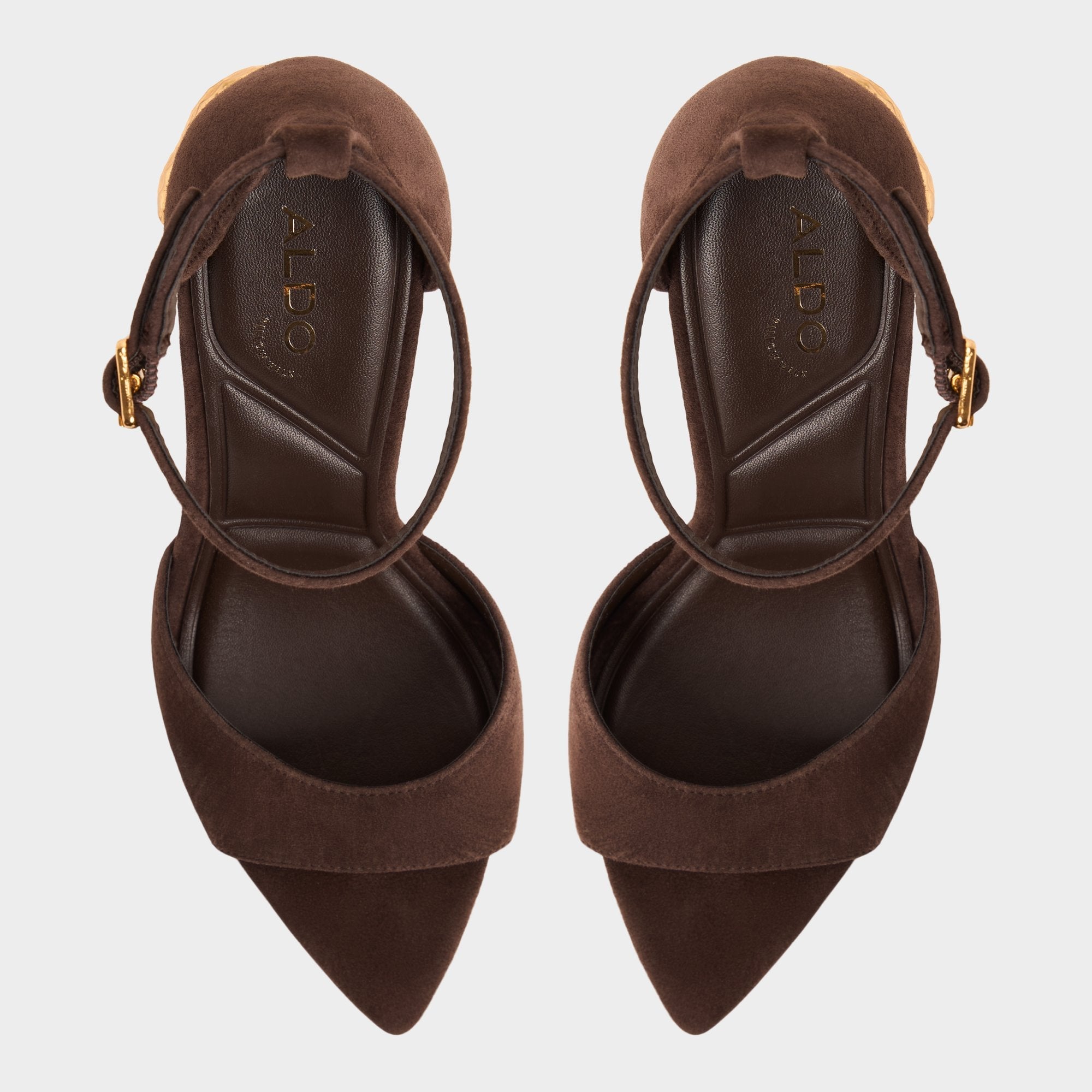 Aldo Medeza in Dark Brown - Strappy heeled sandal Dark brown