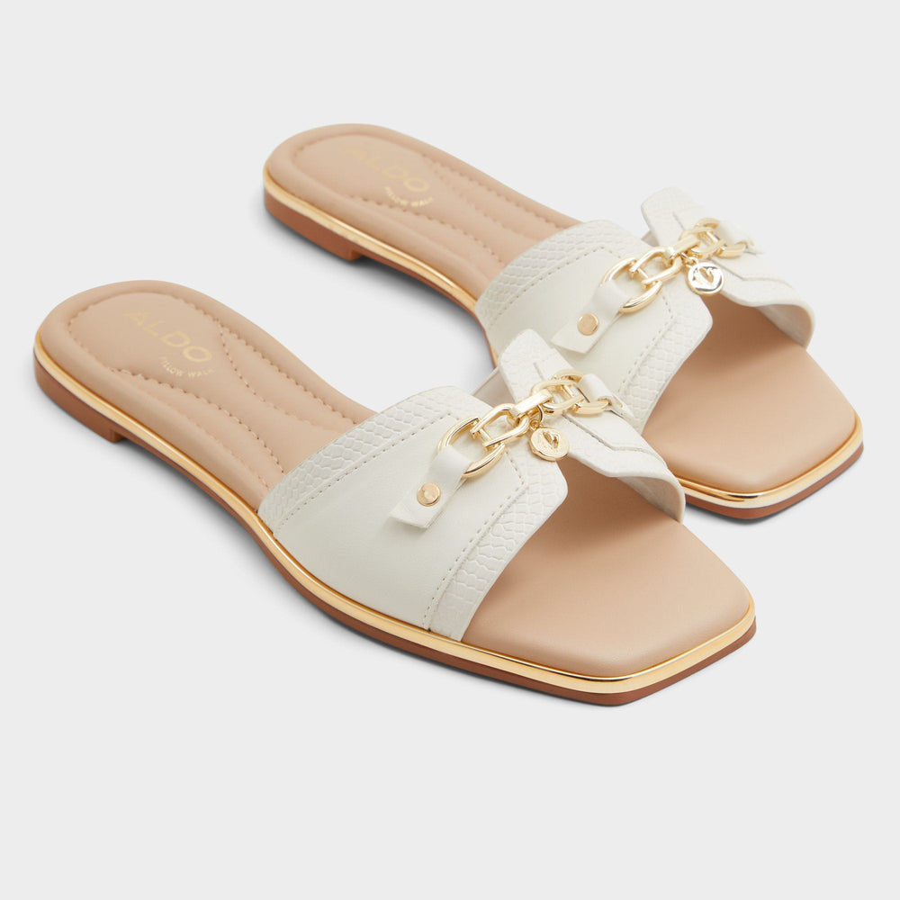 Aldo Alamassi Open White Women's Flats - Slide sandal Open white