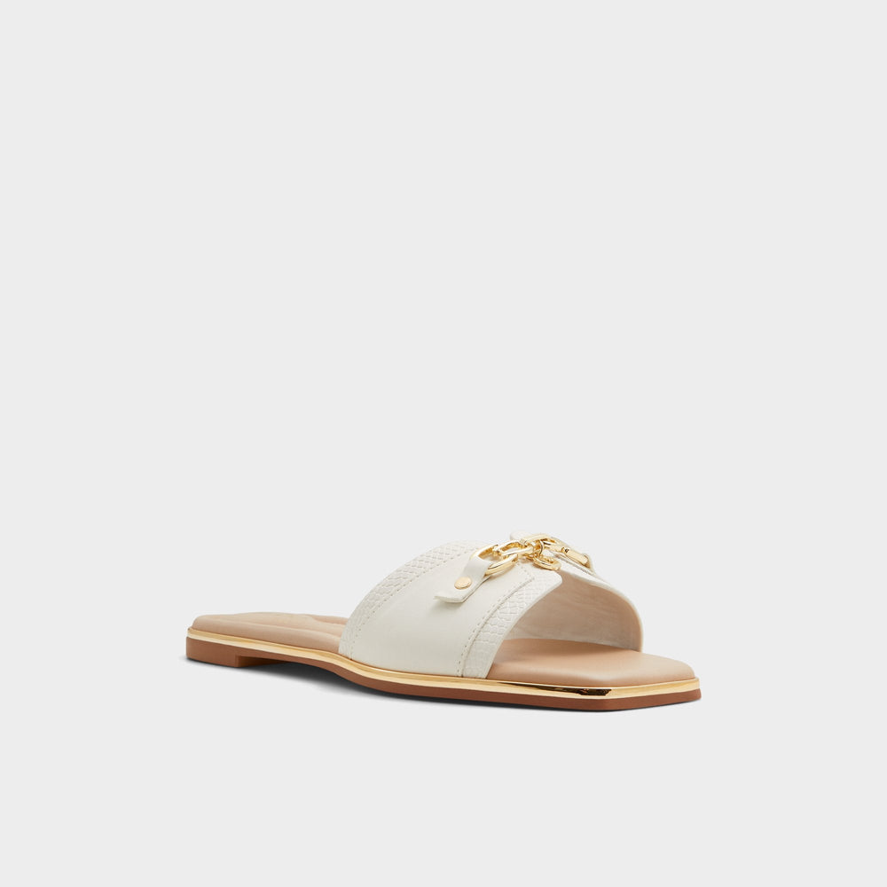 Aldo Alamassi Open White Women's Flats - Slide sandal Open white