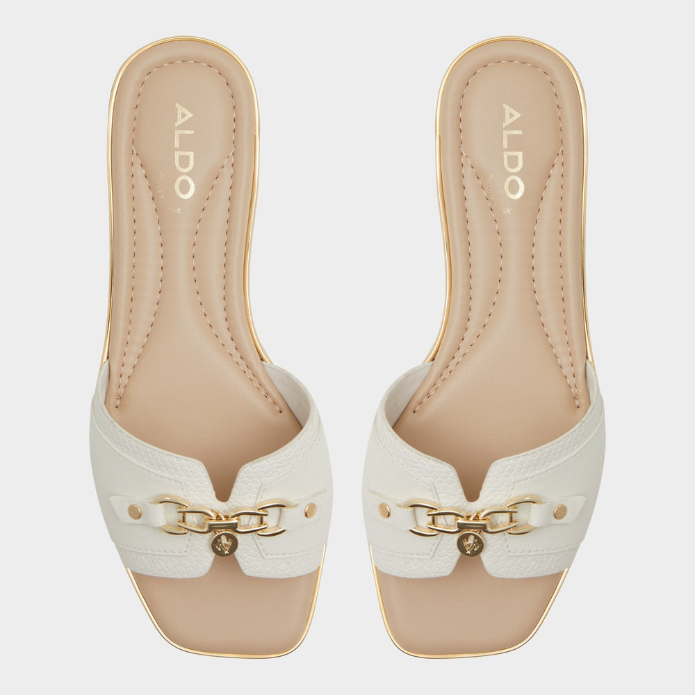 Aldo Alamassi Open White Women's Flats - Slide sandal Open white