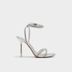 Aldo Manaelden Silver Women's Heeled sandals - Strappy heeled sandal, Stiletto heel Silver