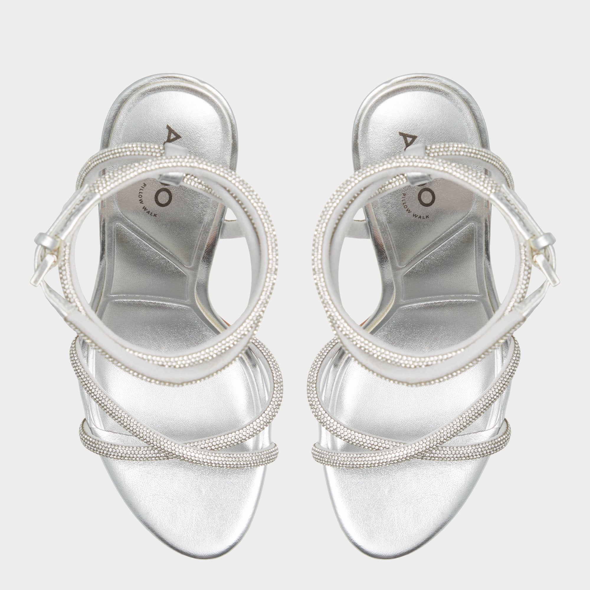 Aldo Manaelden Silver Women's Heeled sandals - Strappy heeled sandal, Stiletto heel Silver