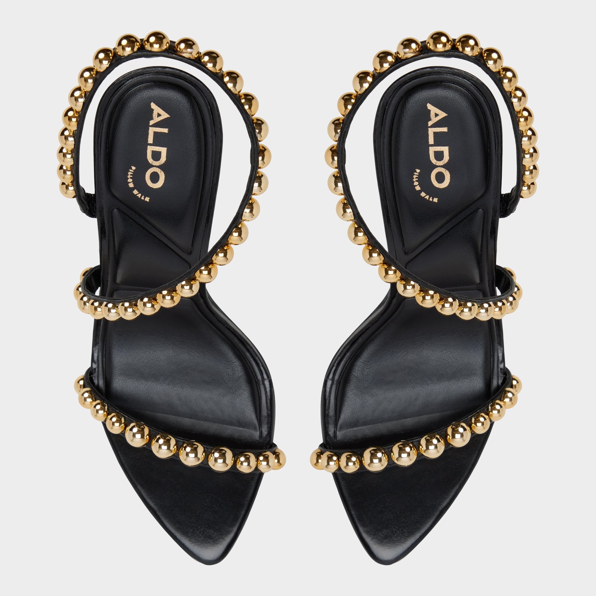Aldo Attey in Black - Strappy heeled sandal, Stiletto heel Black