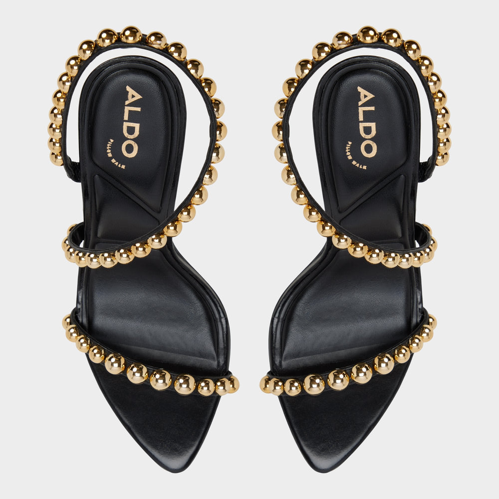 Aldo Attey in Black - Strappy heeled sandal, Stiletto heel Black