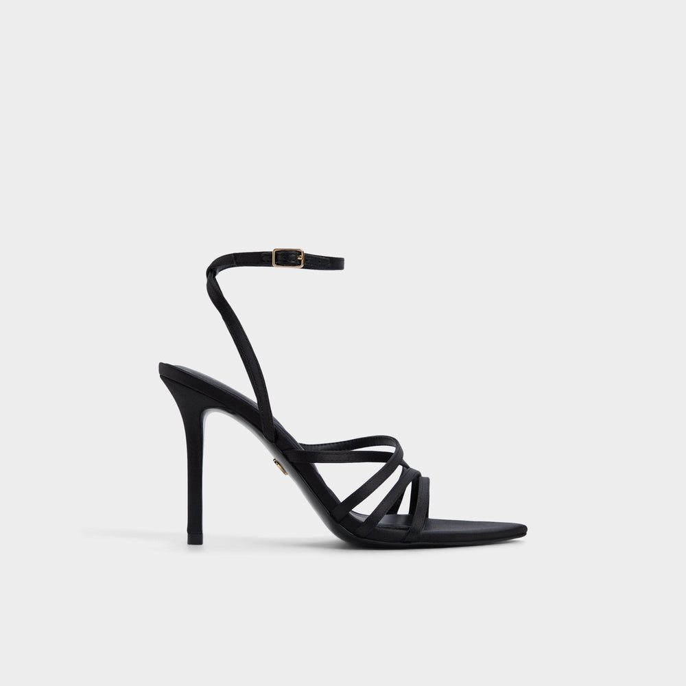 Aldo Solania Black Women's Strappy sandals - Strappy heeled sandal, Stiletto heel Black
