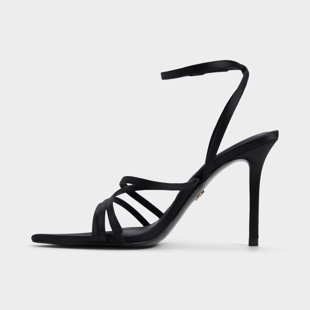 Aldo Solania Black Women's Strappy sandals - Strappy heeled sandal, Stiletto heel Black