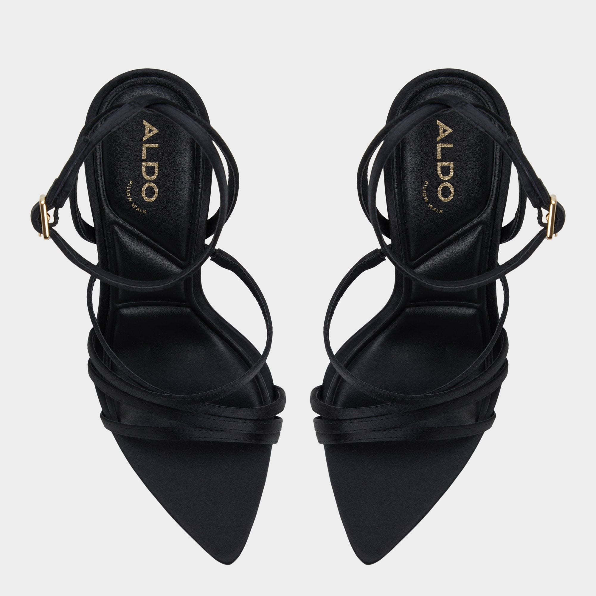Aldo Solania Black Women's Strappy sandals - Strappy heeled sandal, Stiletto heel Black