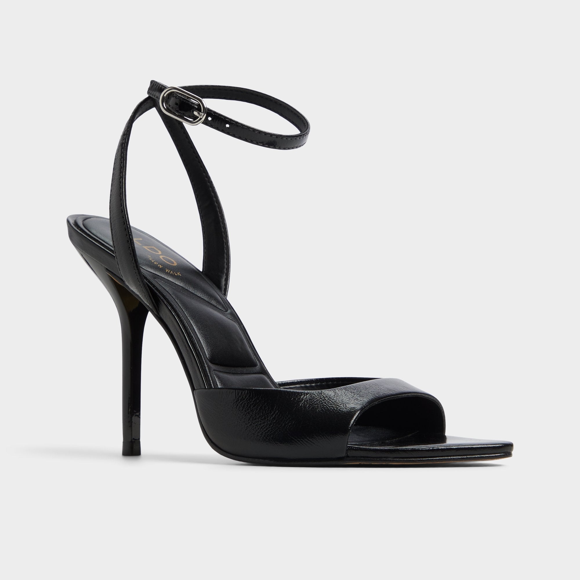Aldo Forevermore Black Women's Strappy sandals - Strappy heeled sandal, Stiletto heel Black