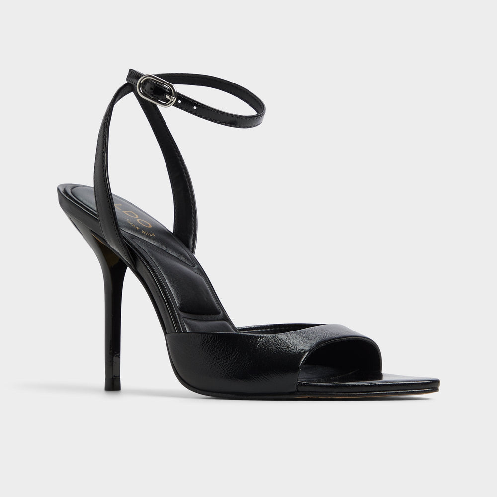 Aldo Forevermore Black Women's Strappy sandals - Strappy heeled sandal, Stiletto heel Black