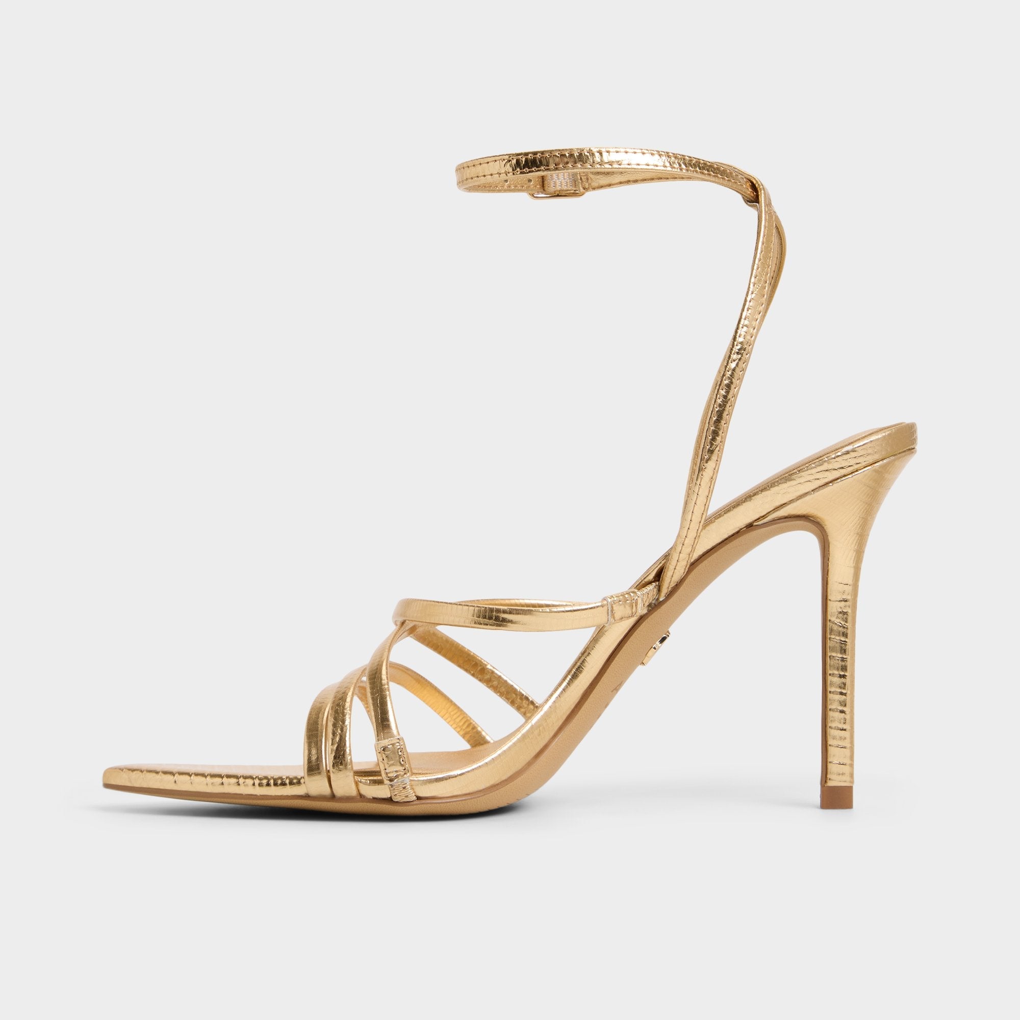 Aldo Solania Gold Women's Heeled sandals - Strappy heeled sandal, Stiletto heel Gold