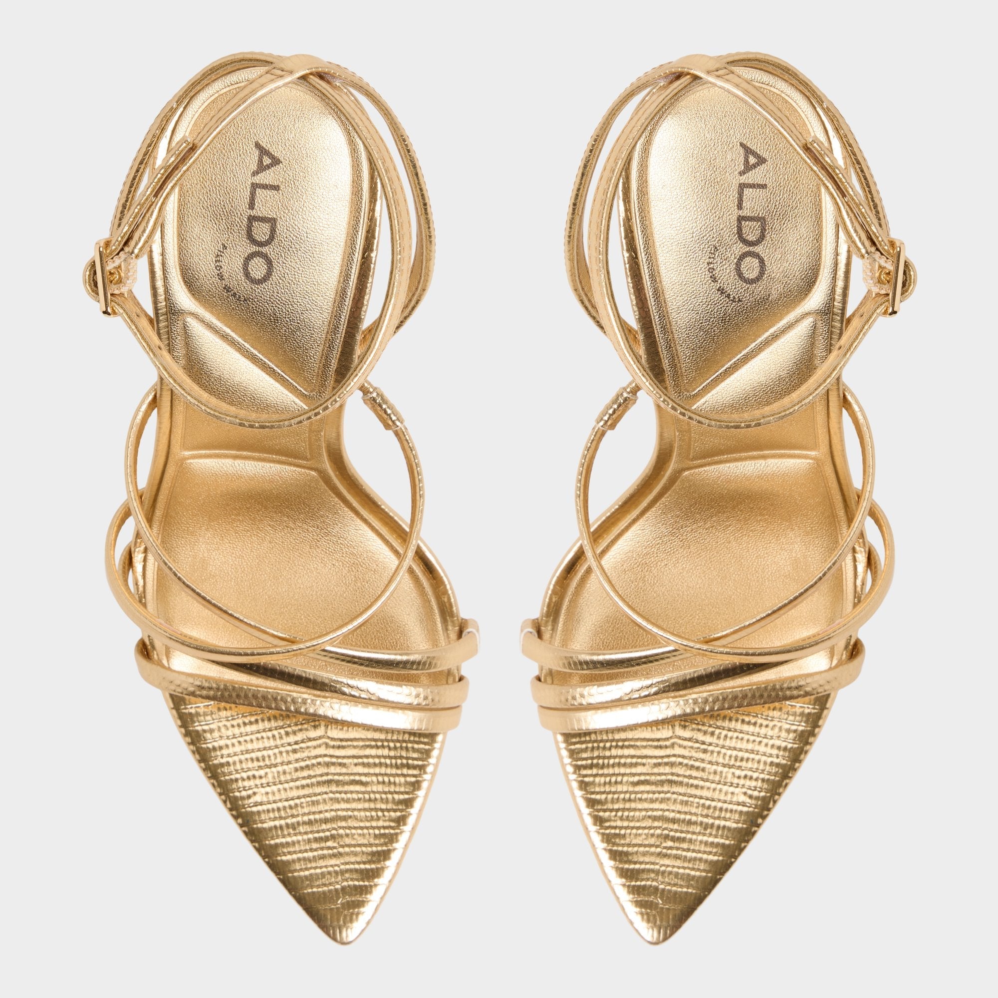 Aldo Solania Gold Women's Heeled sandals - Strappy heeled sandal, Stiletto heel Gold