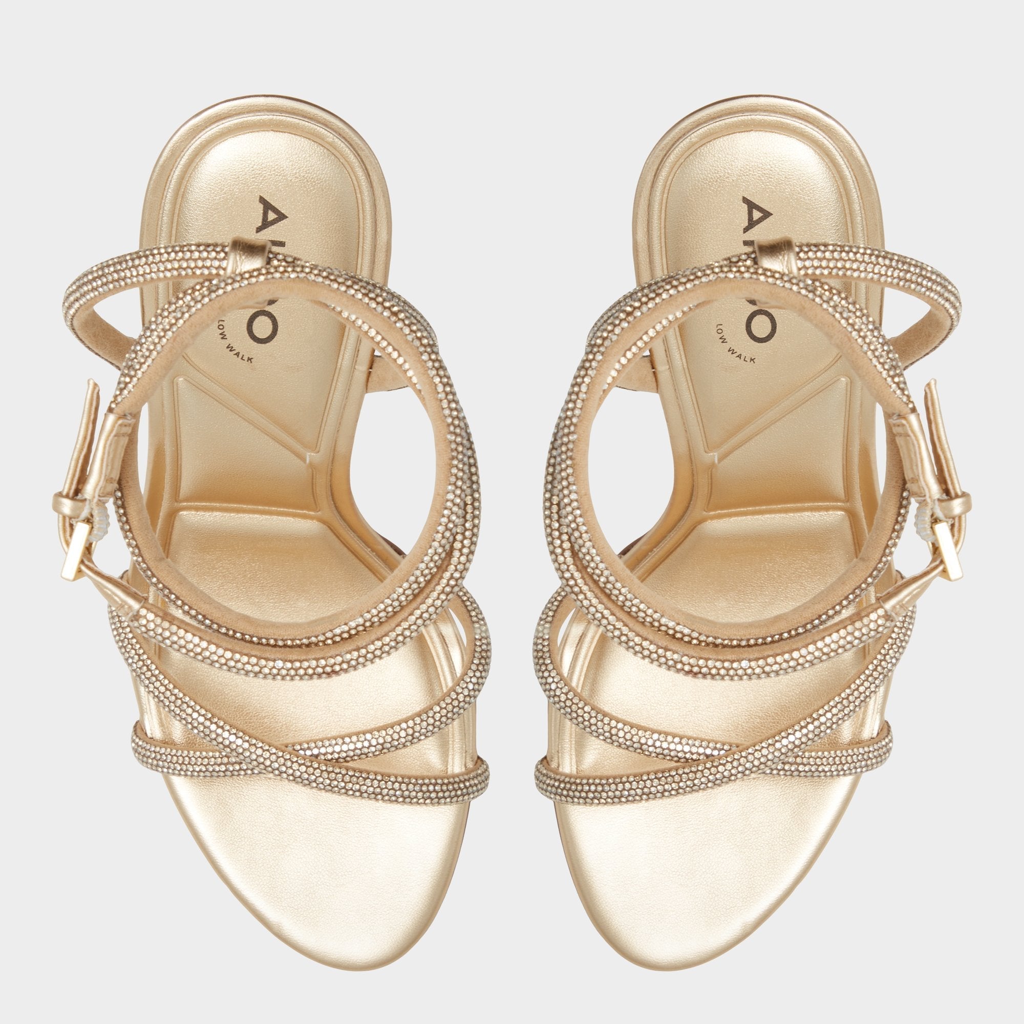 Aldo Manaelden Gold Women's Heeled sandals - Strappy heeled sandal, Stiletto heel Gold
