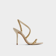Aldo Attey in Cream - Strappy heeled sandal, Stiletto heel Cream