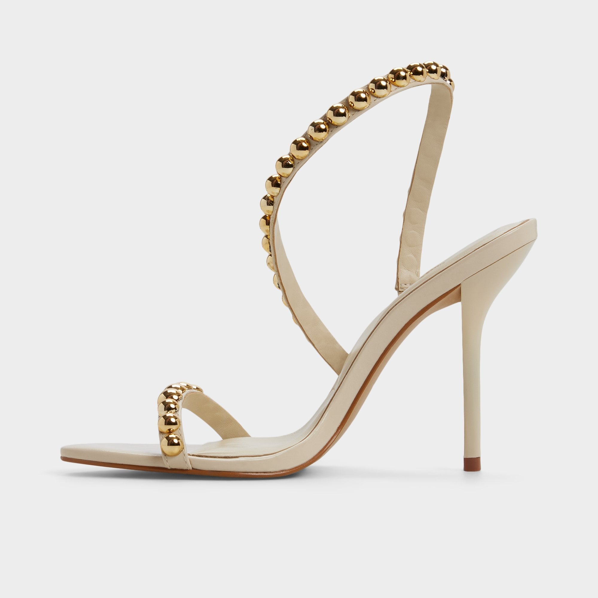 Aldo Attey in Cream - Strappy heeled sandal, Stiletto heel Cream