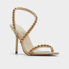 Aldo Attey in Cream - Strappy heeled sandal, Stiletto heel Cream