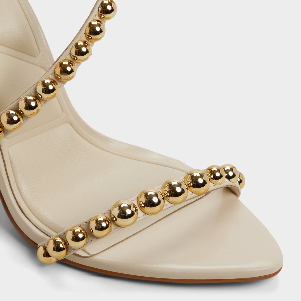 Aldo Attey in Cream - Strappy heeled sandal, Stiletto heel Cream