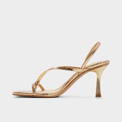 Aldo Riva in Gold 14213553 - Sling back heeled sandal, Stiletto heel Gold