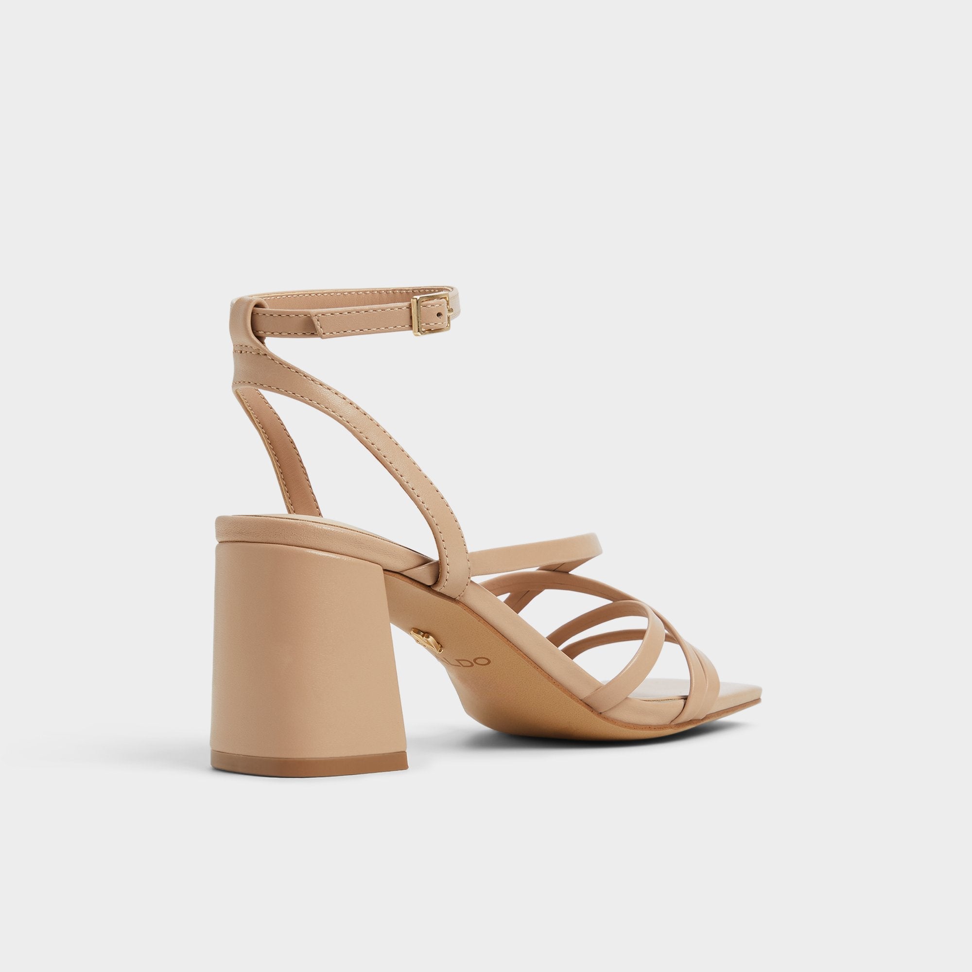 Aldo Esther Tan Women's Block heels - Strappy heeled sandal, Block heel Tan