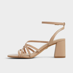 Aldo Esther Tan Women's Block heels - Strappy heeled sandal, Block heel Tan