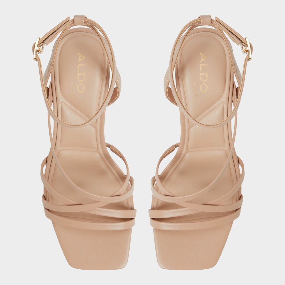 Aldo Esther Tan Women's Block heels - Strappy heeled sandal, Block heel Tan