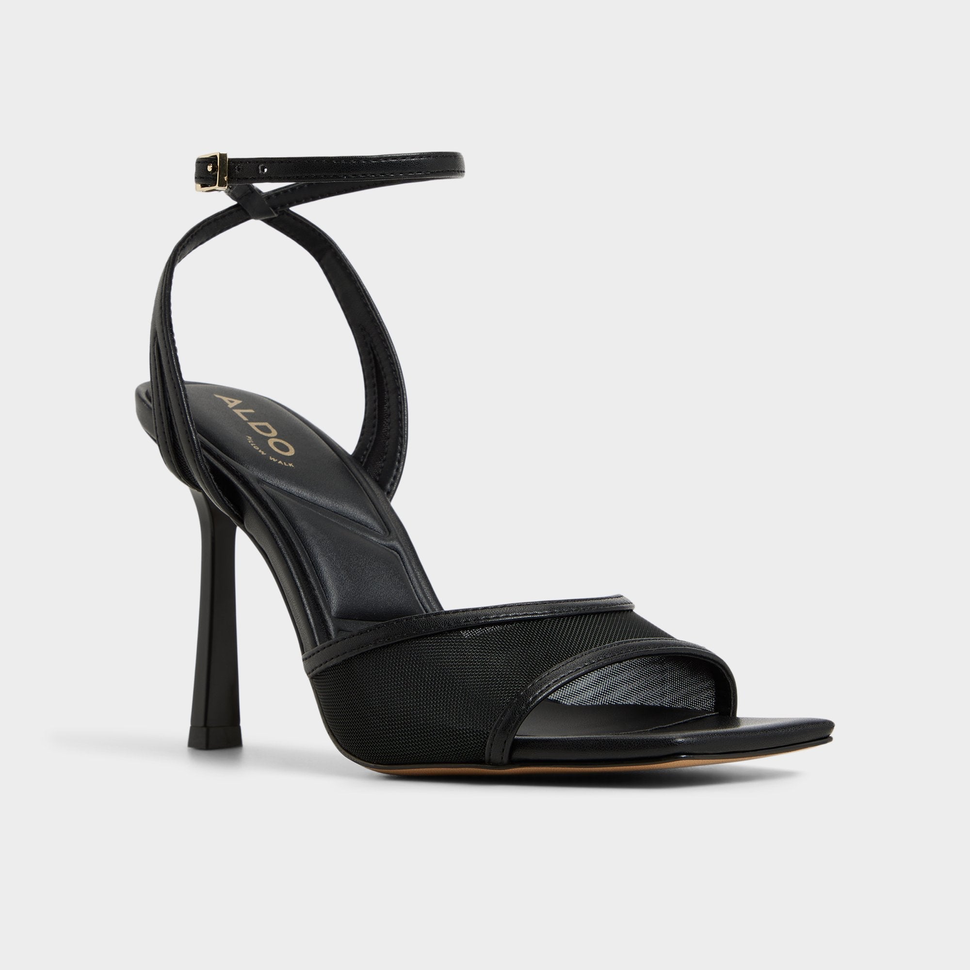 Aldo Sharra in Black 14119591 - Strappy heeled sandal, Stiletto heel Black