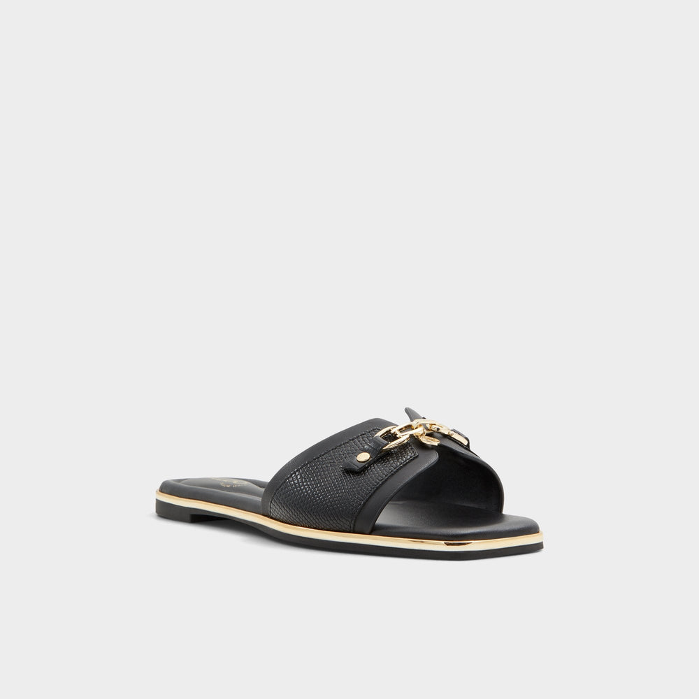 Aldo Alamassi Black Women's Flats - Slide sandal Black