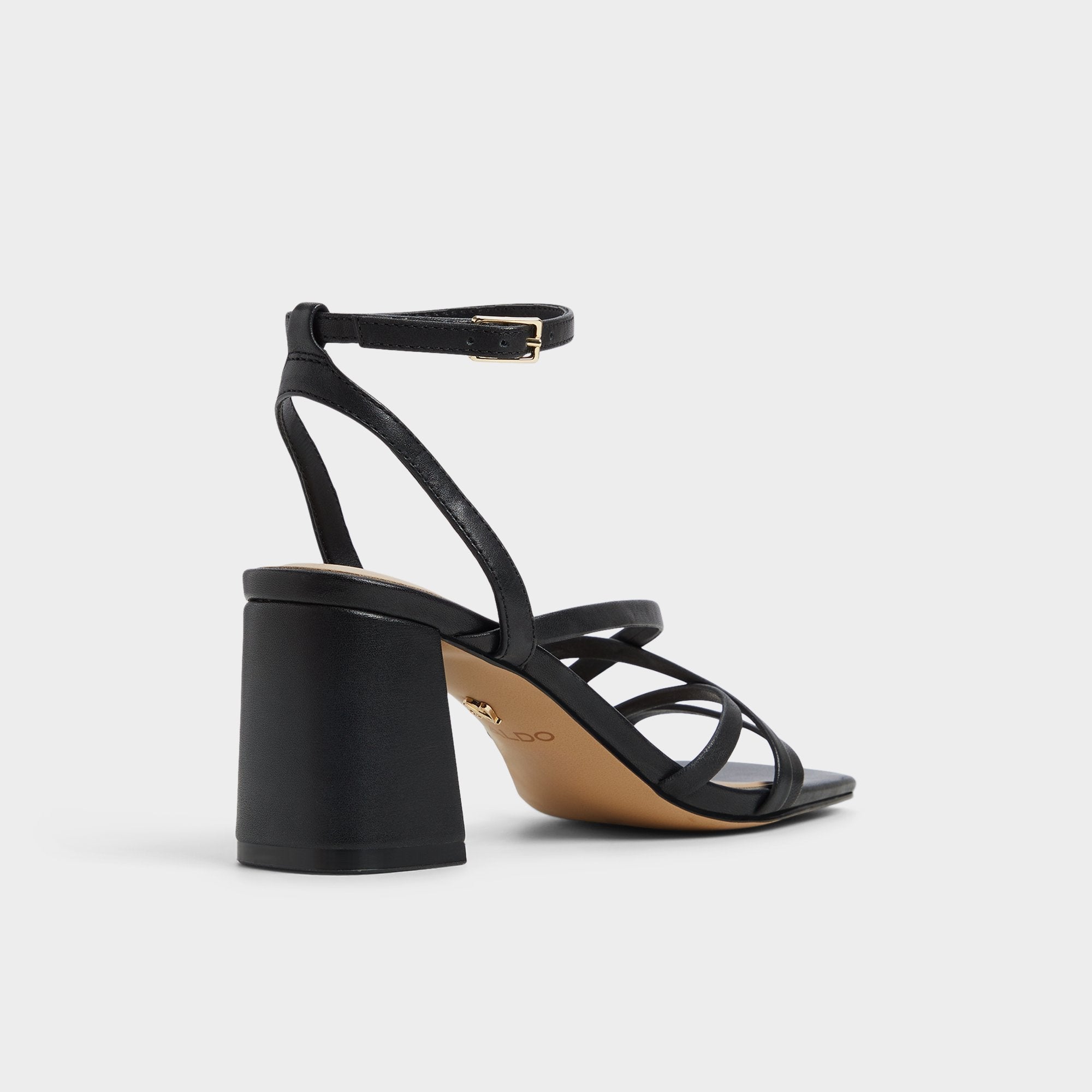 Aldo Esther Black Women's Block heels - Strappy heeled sandal, Block heel Black