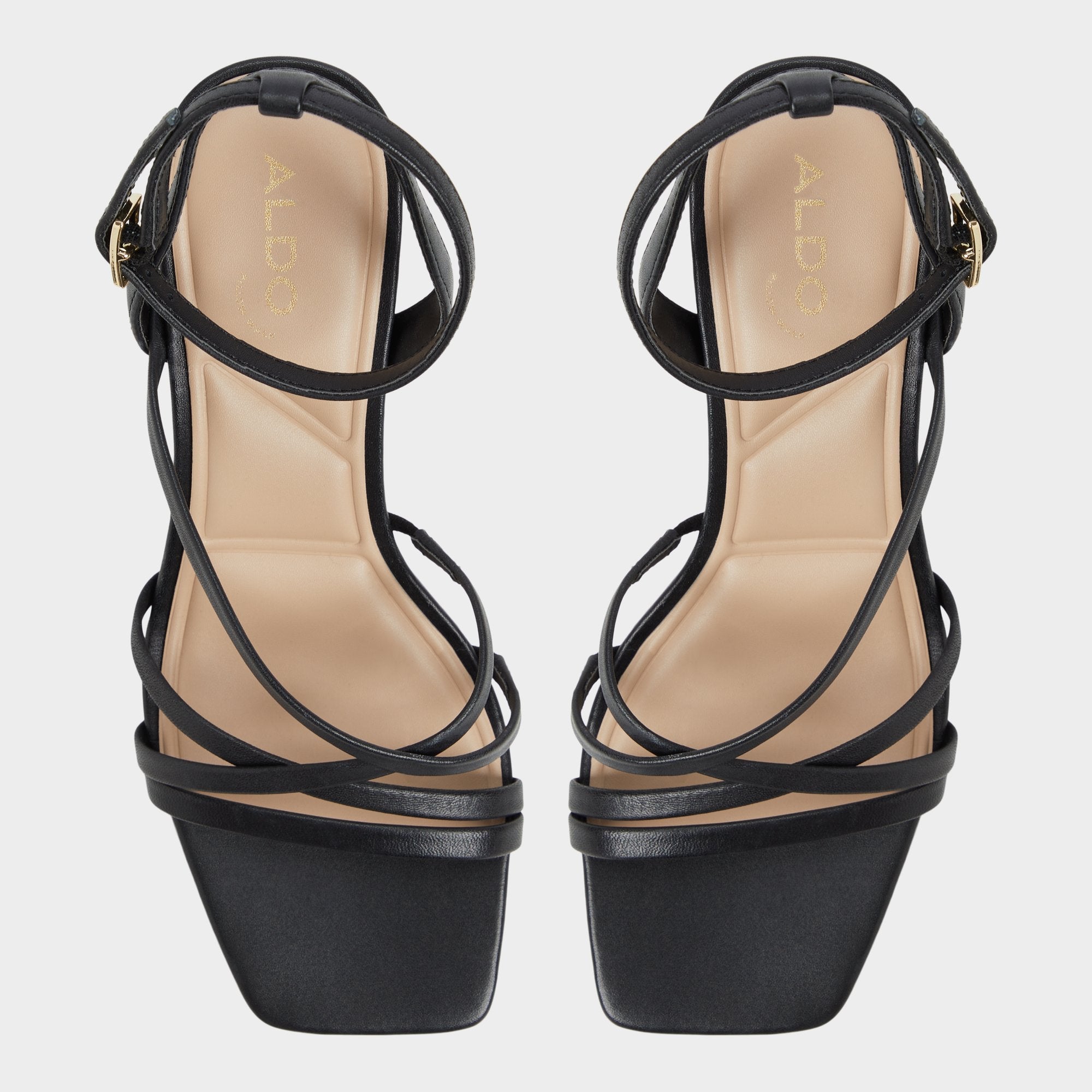 Aldo Esther Black Women's Block heels - Strappy heeled sandal, Block heel Black
