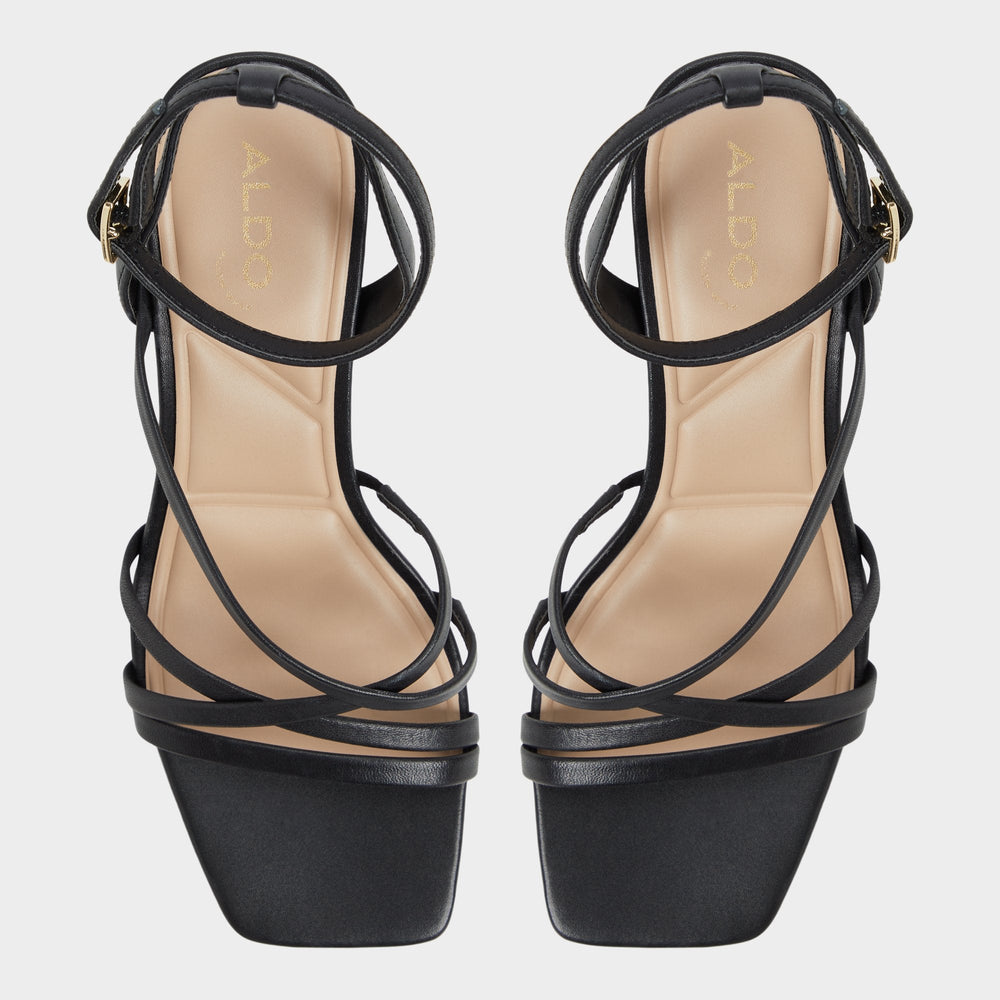Aldo Esther Black Women's Block heels - Strappy heeled sandal, Block heel Black