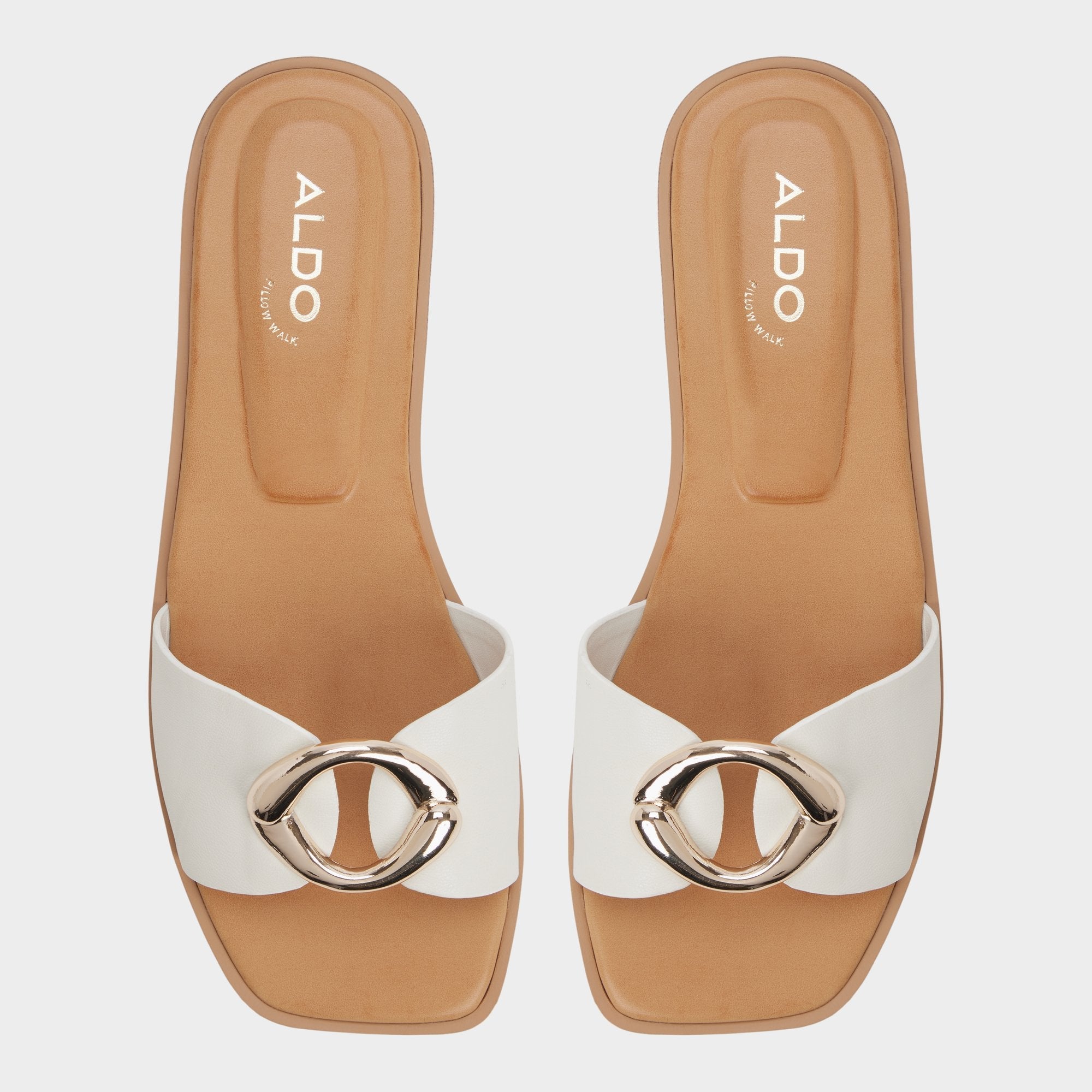 Aldo Biggin in White Bone - Slide sandal White/bone