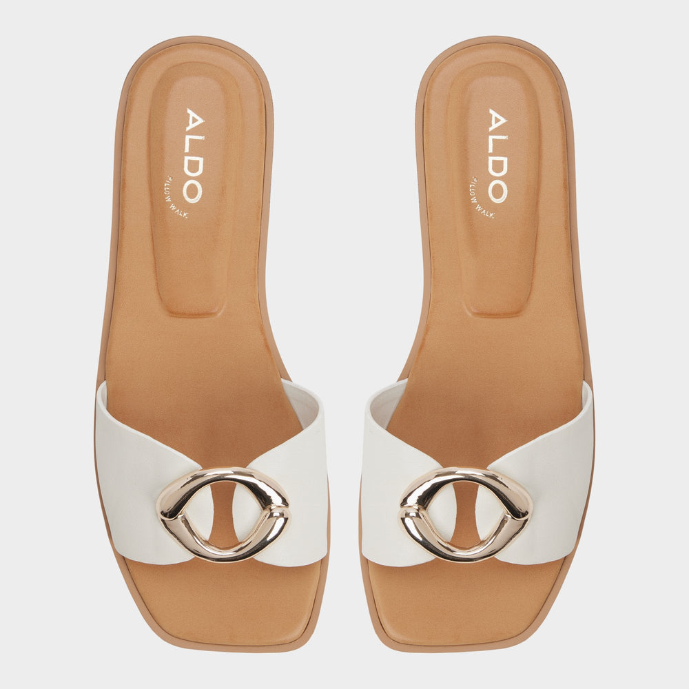 Aldo Biggin in White Bone - Slide sandal White/bone