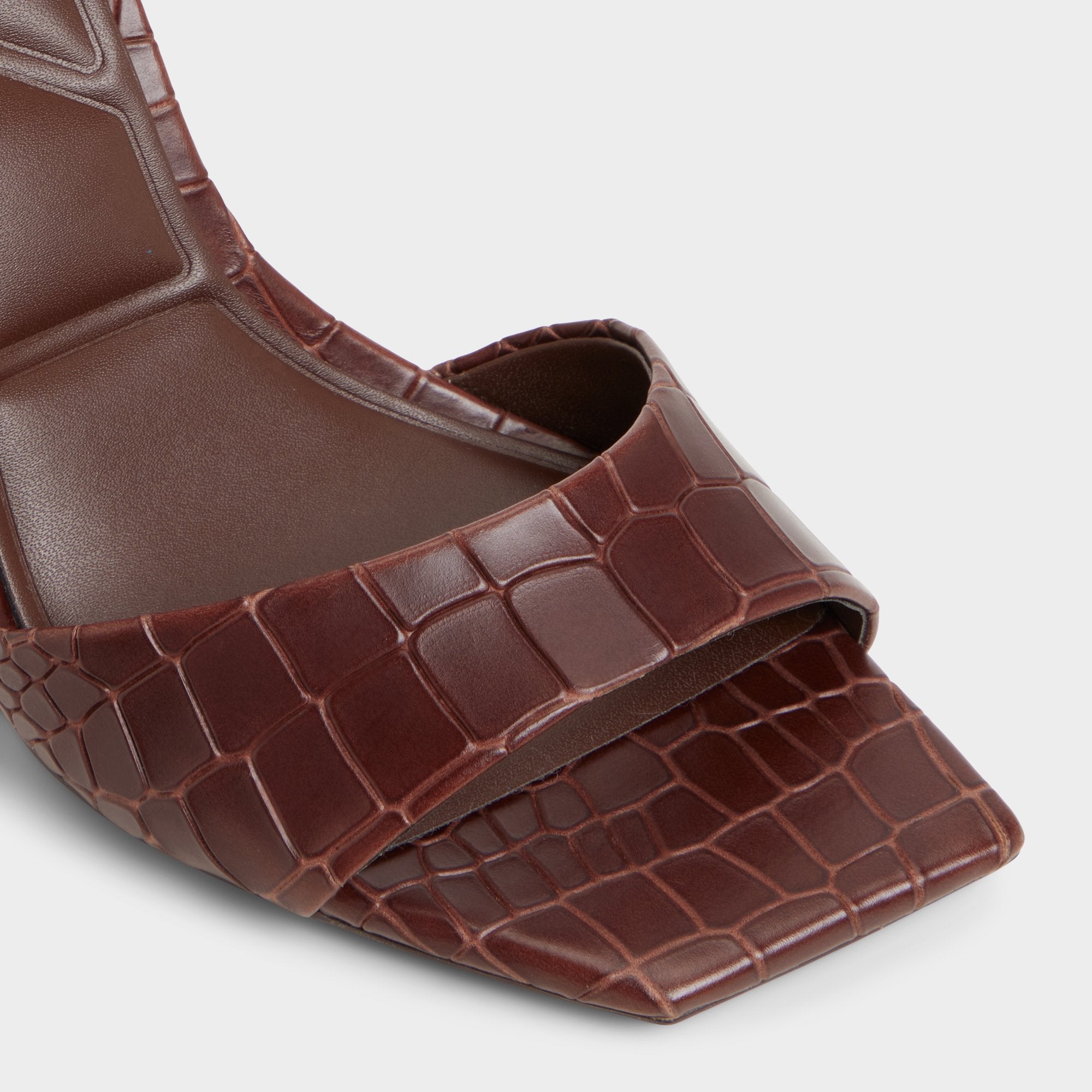 Aldo Harmonious in Dark Brown - Strappy heeled sandal Dark Brown