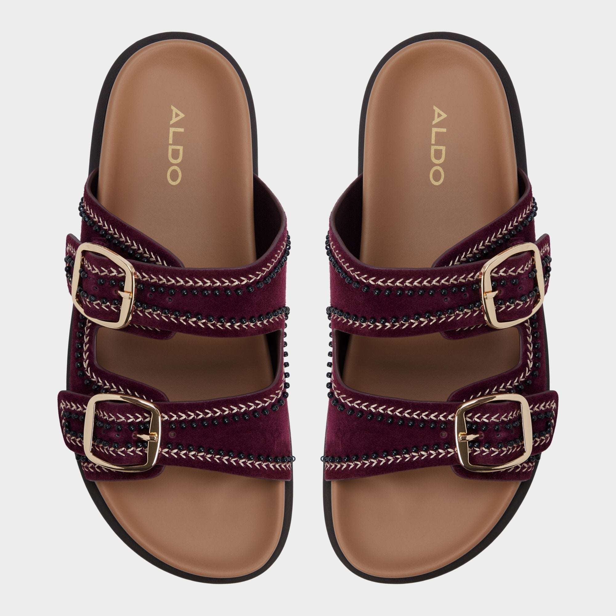 Aldo Bohochic in Bordo - Footbed sandal, Footbed sandal Bordo