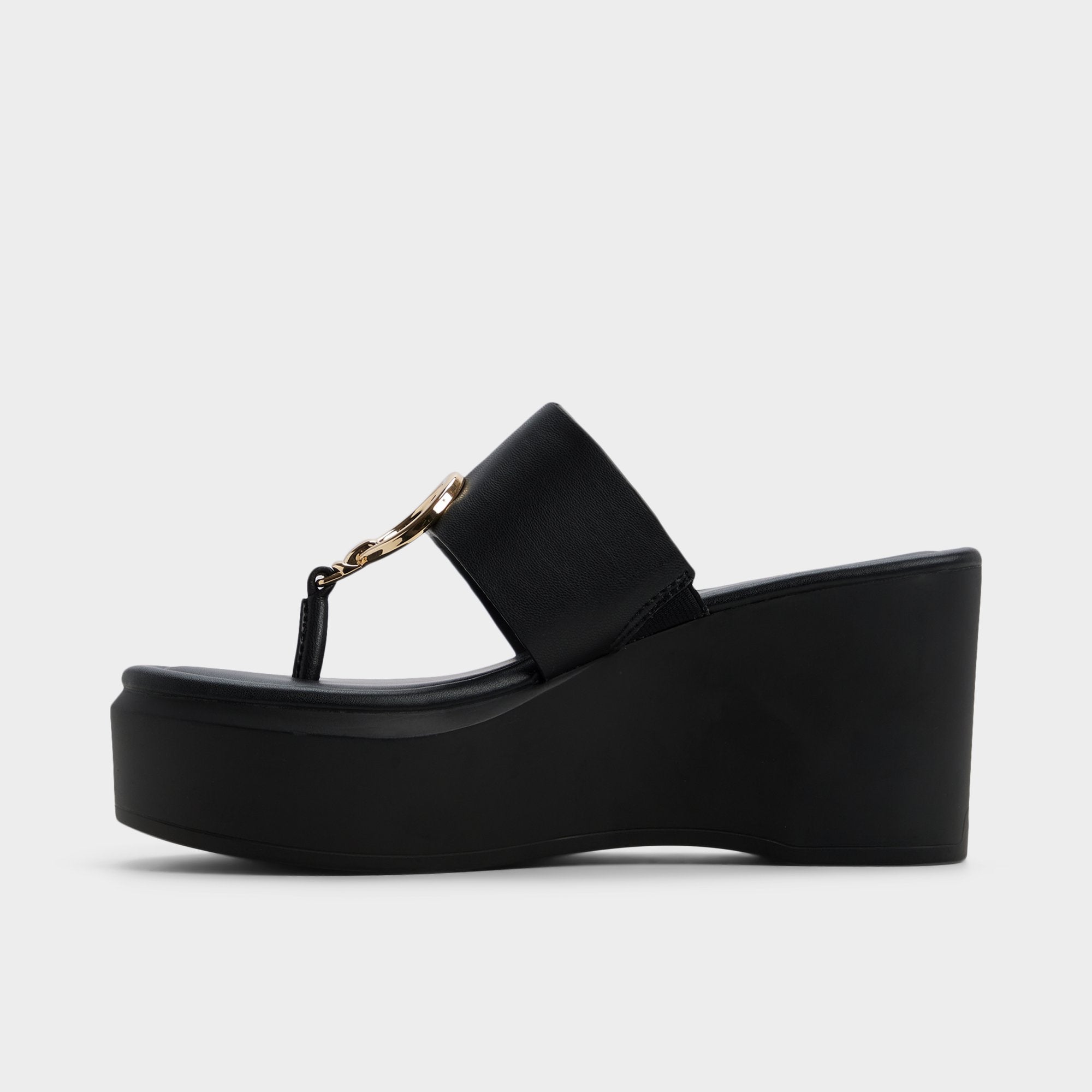 Aldo Friegan in Black - Slide sandal, Wedge heel Black