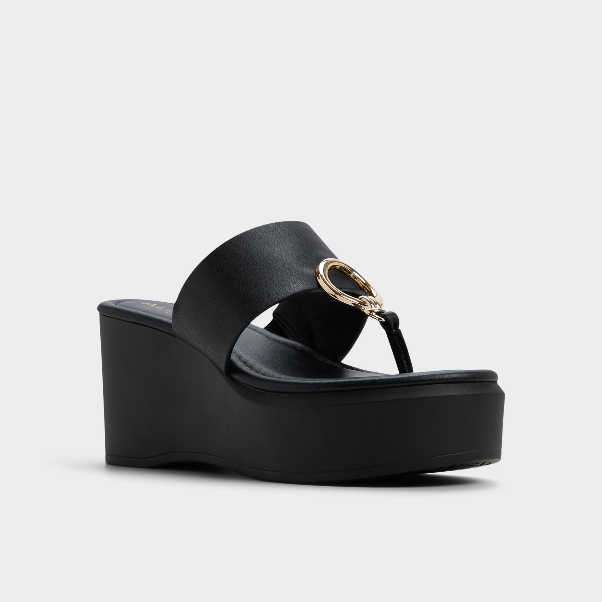 Aldo Friegan in Black - Slide sandal, Wedge heel Black